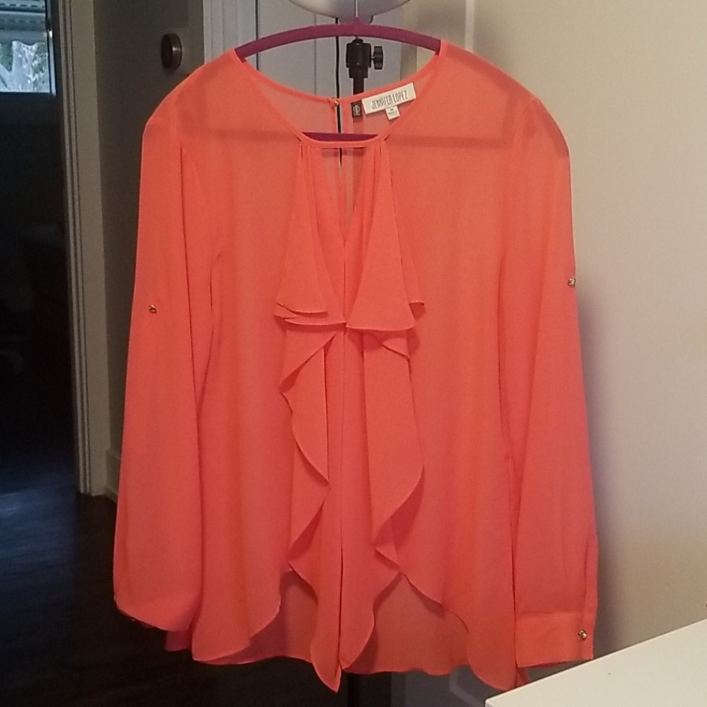 Ruffle long sleeve blouse